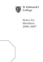 Notes for Members 2006â2007 - St Edmund's College - University of ...