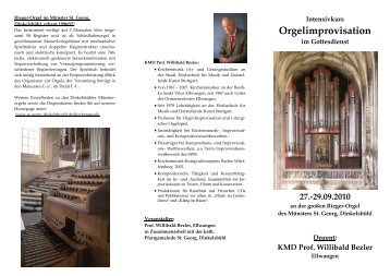 Orgelimprovisation im Gottesdienst - Pfarrei St. Georg