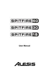 Manual for Alesis SpitFire 15W Guitar Amplifier with 8