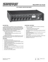 Shure M367 User Guide