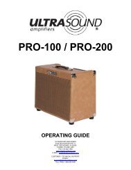 Manual for UltraSound Pro-100 100W Acoustic Guitar Amp