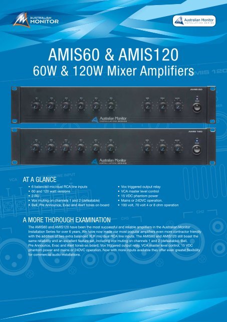 AMIS60 & AMIS120 - Polar Audio