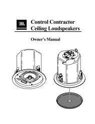 Control Contractor Ceiling Loudspeakers - JBL Professional