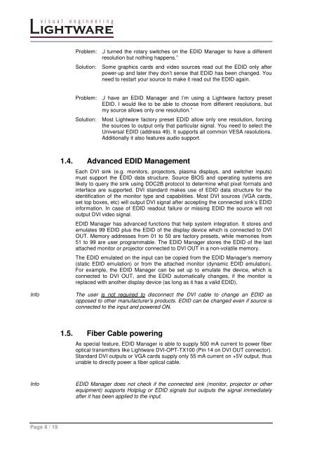 EDID Manager User's Manual - Eavs