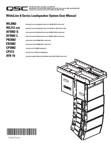 View QSC Wideline-8 Manual - AV Chicago