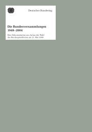 Die Bundesversammlungen 1949 - Deutscher Bundestag