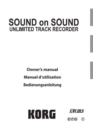 SOUND on SOUND Owner's Manual - Korg