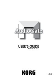 AudioGate User Guide - Korg