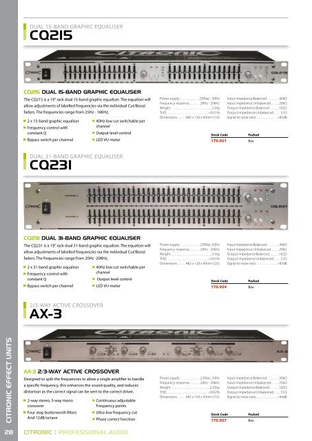 Citronic guide as pdf - Magnum Sound