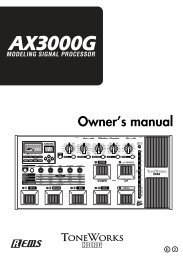 AX3000G Owner's manual - Korg