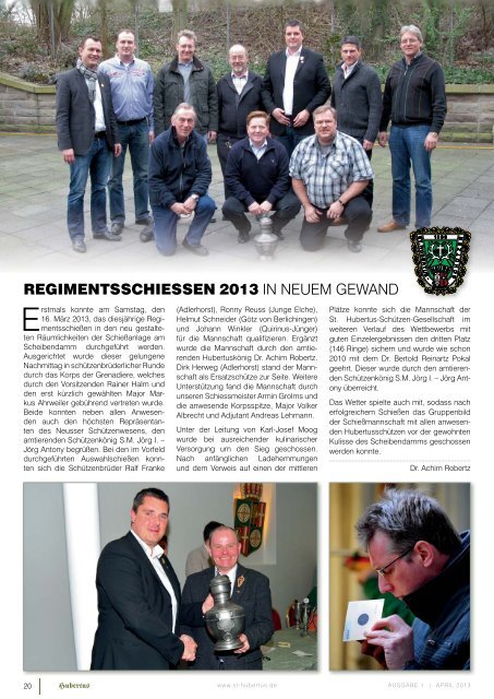 Hubertuszeitung Ausgabe 01/2013 - St. Hubertus-SchÃ¼tzen ...