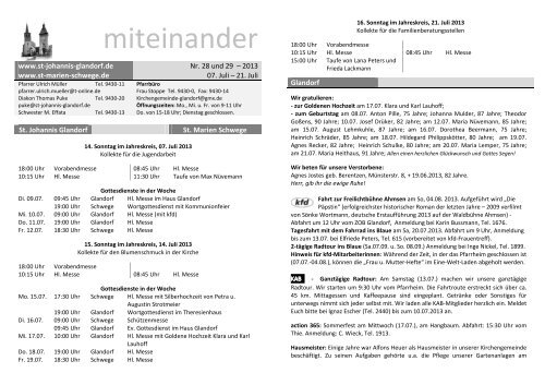 Miteinander Nr. 28 - 07.07.2013 - St. Johannis Glandorf