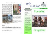 29. September Erzengelfest - St. Josef Holzminden