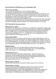 Kurz-Protokoll der PGR-Sitzung vom 26. September 2007 ... - St. Josef