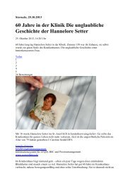 60 Jahre in der Klinik Die unglaubliche Geschichte der Hannelore ...