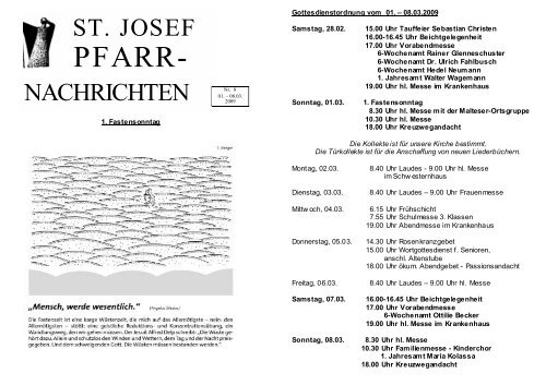 PFARR- - Kath. Kirchengemeinde St. Laurentius in Warendorf