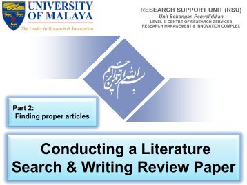 Conducting a Literature Search & Writing Review Paper, Part 2: Finding proper articles