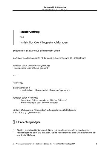 Mustervertrag Stand 04.04.2011 - St. Laurentius