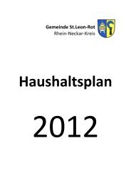 Haushaltsplan 2012 - St. Leon-Rot