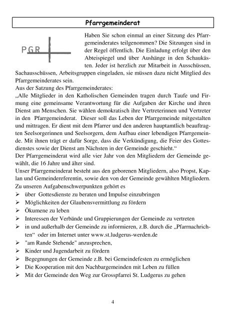 Gemeindeprospekt - Propsteipfarrei St. Ludgerus