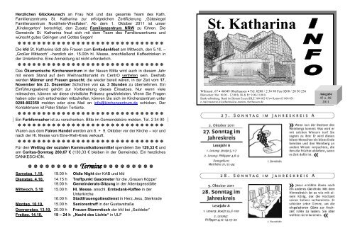 02.10. â 16.10 - St. Marien Oberhausen - Katholische Pfarrgemeinde
