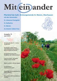 Pfarrbrief MITEINANDER - St. Marien Oberhausen - Katholische ...