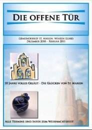 Die offene TÃ¼r Dez. 2010 bis Febr. 2011 - St. Marien in Winsen