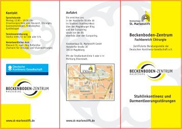 Flyer für den Fachbereich "Chirurgie" - Klinik St. Marienstift Magdeburg