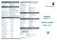 PRIMARY TERM PLANNER - St Mark's Church School