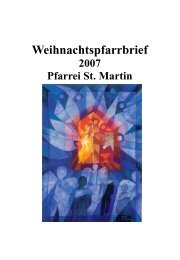 Weihnachtspfarrbrief - St. Martin Forchheim