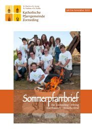 Titelbild des Pfarrbriefs - St. Martin Zorneding