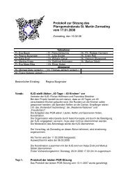 Protokoll zur Sitzung des Pfarrgemeinderats St. Martin Zorneding ...