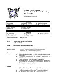 Protokoll zur Sitzung des Pfarrgemeinderats St. Martin Zorneding ...