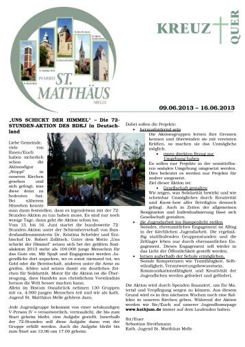 Ausgabe vom 09.06. bis 16.06.2013 - St. MatthÃ¤us Melle