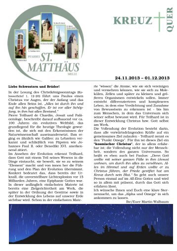 Gemeindebrief 24.11.-01.12.13 Internet - St. Matthäus Melle