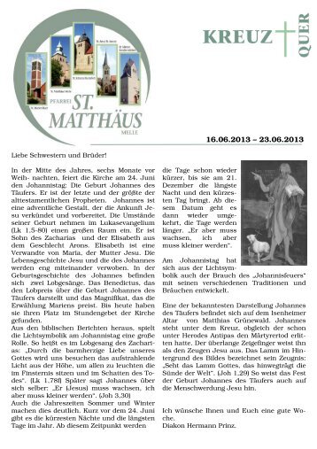 Ausgabe vom 16.06. bis 23.06.2013 - St. MatthÃ¤us Melle