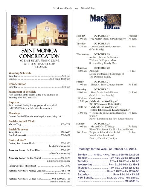 St. Monica Parish - St. Monica's Parish