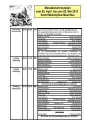 MessdienerInnenplan vom 05. April bis zum 02. Mai 2012 Sankt ...