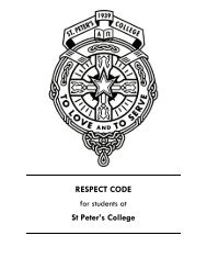 SPC Respect Code - St Peter's College