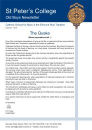 Old Boys' Newsletter - Term 1 2011 - St Peter's College