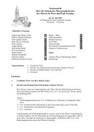Protokoll der Sitzung des PGR vom 22. Juli 2009 - St. Peter und ...