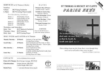 March 2013 - St Thomas - Lewes