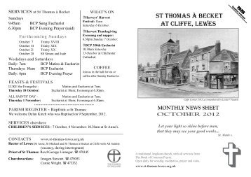 ST THOMAS Ã BECKET at CLIFFE, LEWES - St Thomas - Lewes