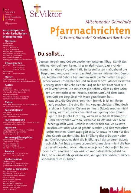 Pfarrnachrichten Nr. 08 (16.02.2014) - St. Viktor