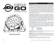 Mega Go Flood Par User Manual - American DJ