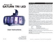 Saturn Tri LED System User Manual - American DJ