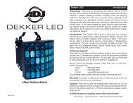 Dekker LED User Manual - American DJ