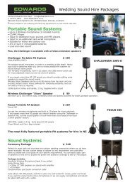 Portable Sound Systems Wedding Sound Hire ... - Edwards Sound
