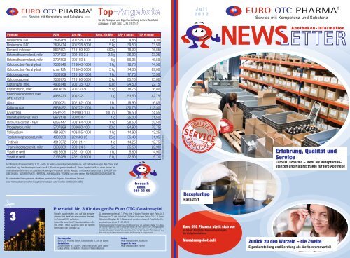 Top-Angebote - Euro OTC Pharma Gmbh