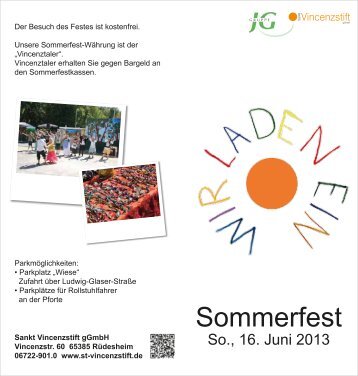 Sommerfest - St. Vincenzstift Aulhausen